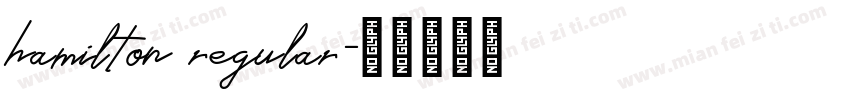 hamilton regular字体转换